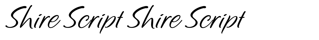 Shire Script Shire Script